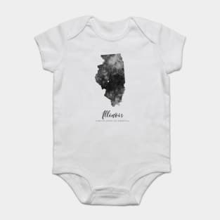 Illinois state map Baby Bodysuit